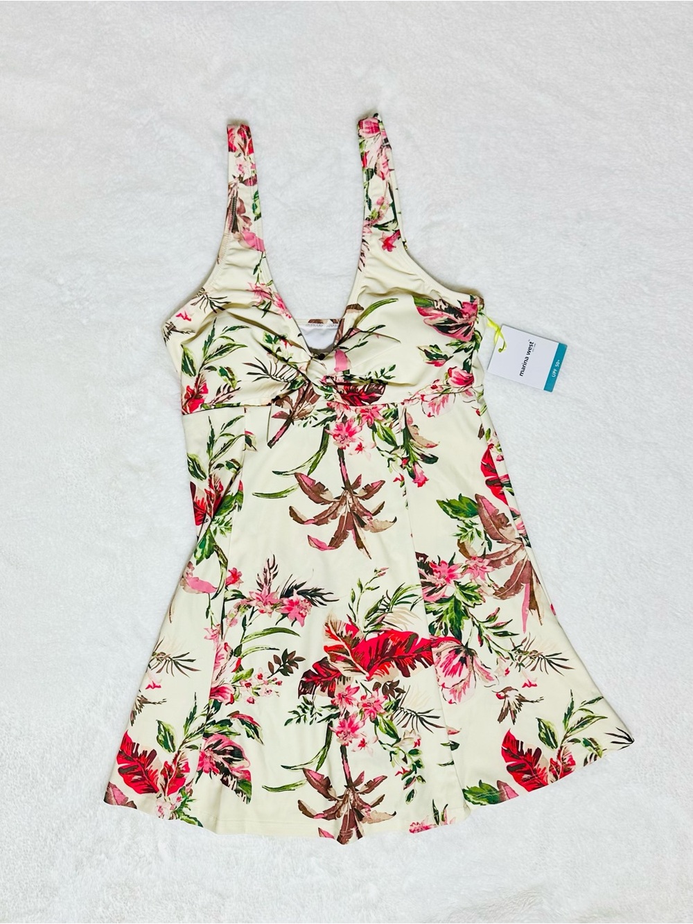 Floral Tropical One Piece Swimsuit Dress
